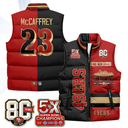 SF Faithful to The Bay Puffer Vest - Printed