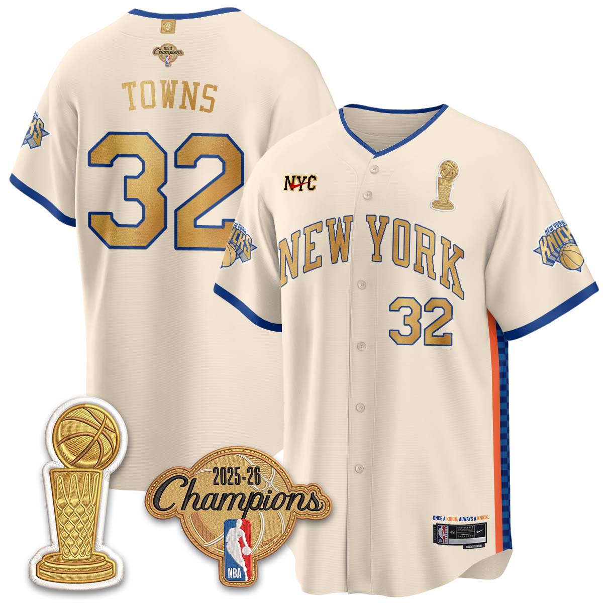 NYK Champions Night Baseball City 25/26 Jersey - Stitched