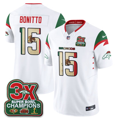 DEN 3X Champs Mexico Edition Vapor Jersey - Stitched