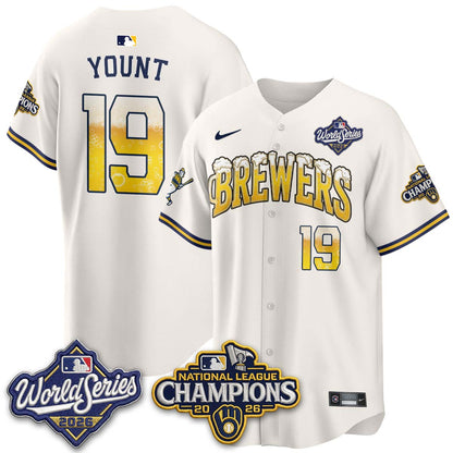 Milwaukee Brewers "Pitcher & Pint" 2026 NL Champions Vapor Jersey - Stitched