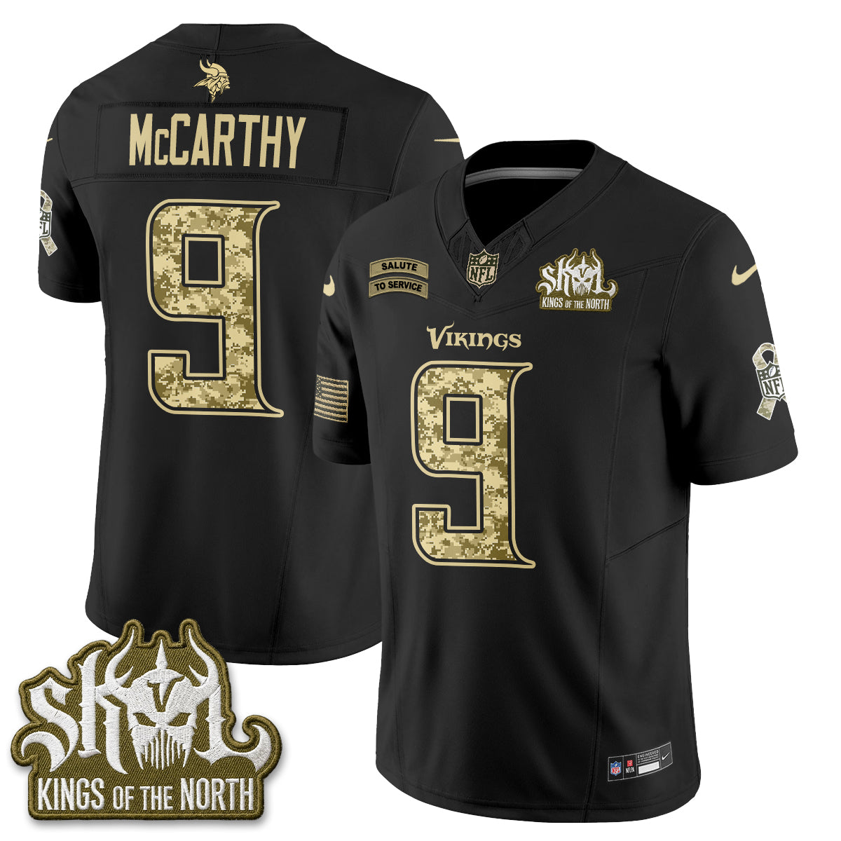 Minnesota Vikings 2026 Salute to Service V2 Vapor Jersey - Stitched