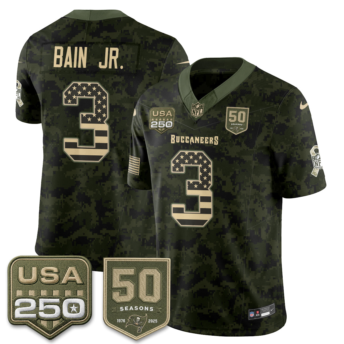 TB 2026 Salute to Service Edition Vapor Jersey - Stitched (Tiktok)