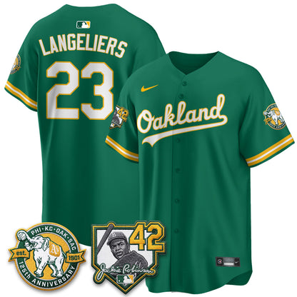 OAK 2026 Jackie Robinson Day - Celebrating 125 Years Limited Vapor Jersey - All Stitched