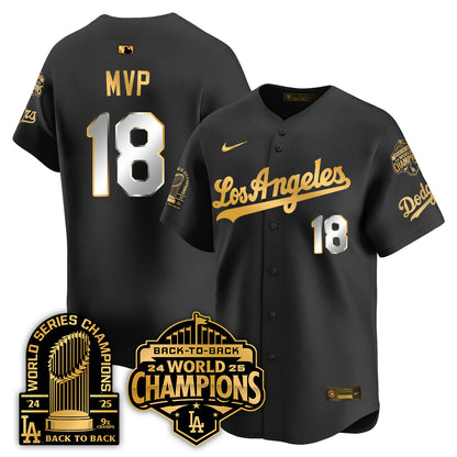 LAD Gold Collection Limited Gold Jersey - 9x & B2B Champs - All Stitched