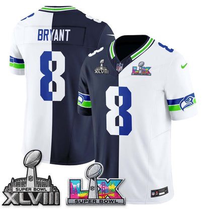 SEA Throwback 2 SB Patches Vapor Jersey - Stitched