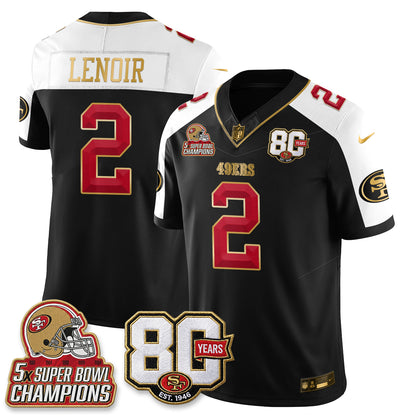 SF 80 Years & 5X Champs Vapor Jersey - Stitched