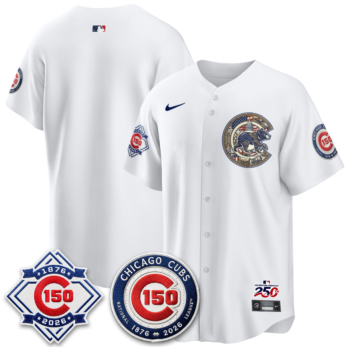 Chicago Cubs 2026 Independence Day USA Vapor Limited Jersey - Stitched