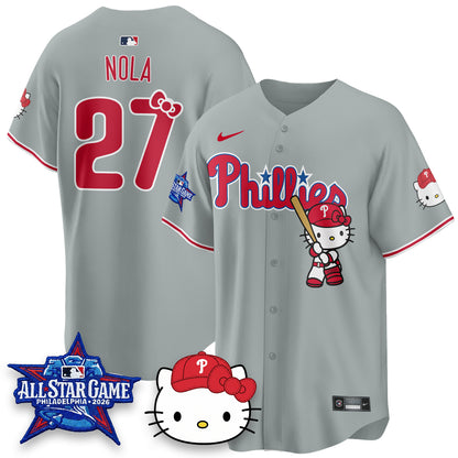 Philadelphia Phillies x Meow Kitty Vapor Limited Jersey V2- Stitched