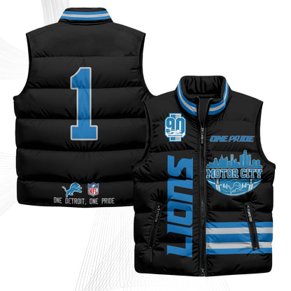 DET Motor City Puffer Vest - Printed