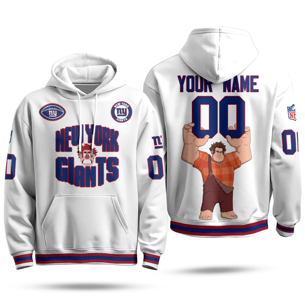 NYG x Arcade Wrecker Edition Pullover Custom Hoodie - Printed