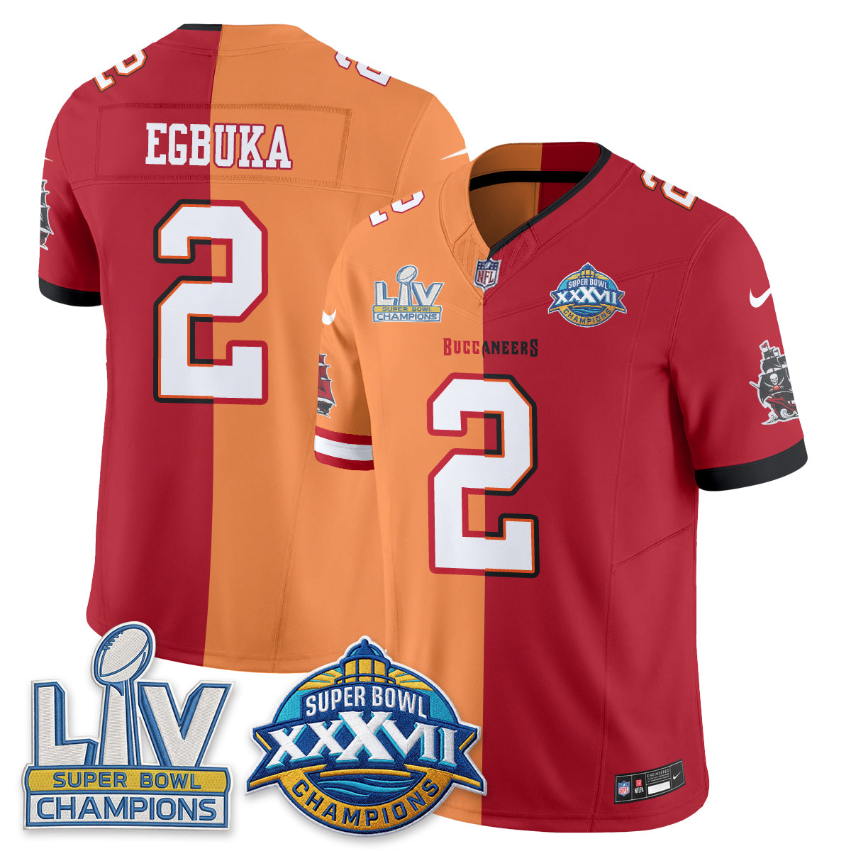 Tampa Bay Buccaneers S.Bowl Split Edition Vapor Jersey - Stitched