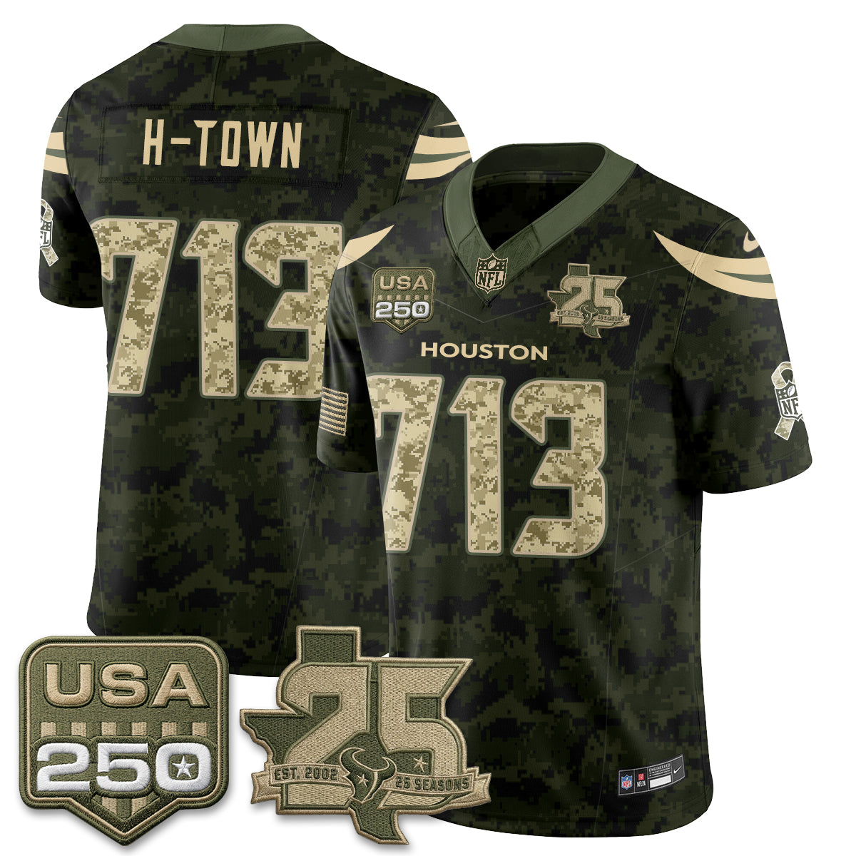 HOU 2026 Salute to Service Edition Vapor Jersey - Stitched