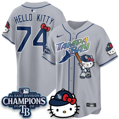 TB x Meow KT 2026 AL East Champs Vapor Jersey - Stitched