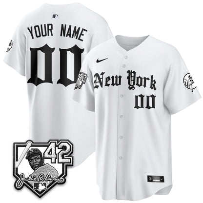 NYY 2026 Jackie Robinson Day Gothic Vapor Custom Limited Jersey - All Stitched