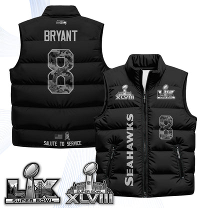 Seattle Seahawks 2026 Salute to Service Puffer Vest - Printed