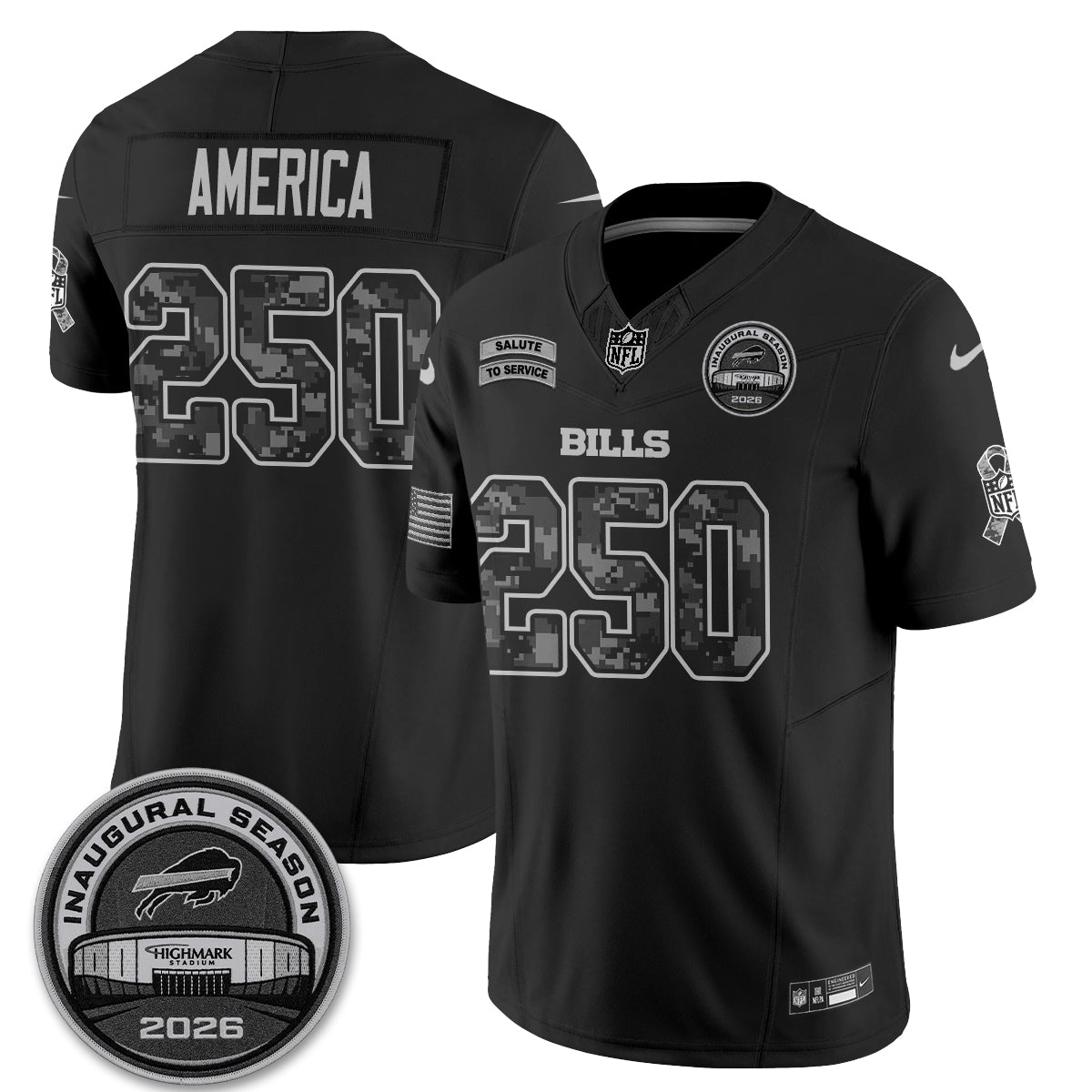 BUF 2026 Salute to Service Edition Vapor Jersey V2- Stitched