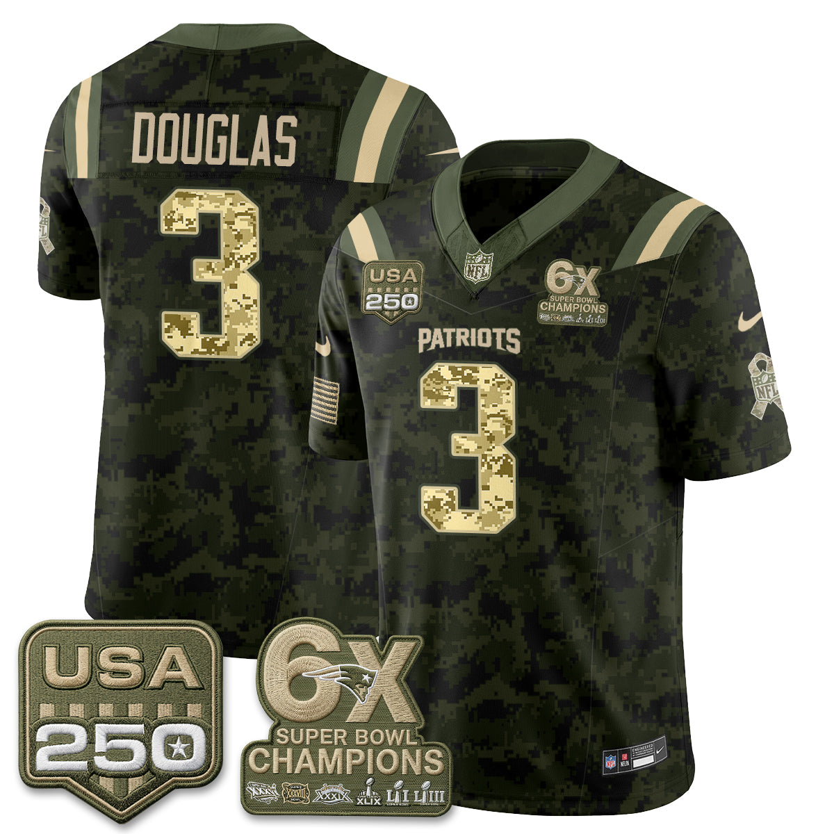New England Patriots 2026 Salute to Service Edition Vapor Jersey - Stitched