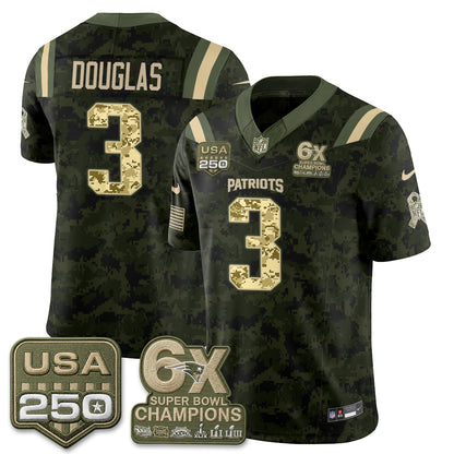 New England Patriots 2026 Salute to Service Edition Vapor Jersey - Stitched