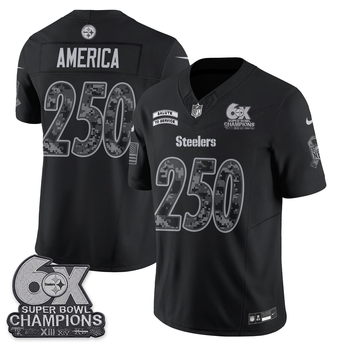Pittsburgh Steelers 2026 Salute to Service Edition Vapor Jersey V3- Stitched