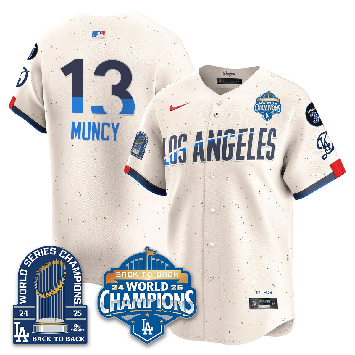 LAD Alternate  Vapor Limited Jersey - 9x Champs - All Stitched