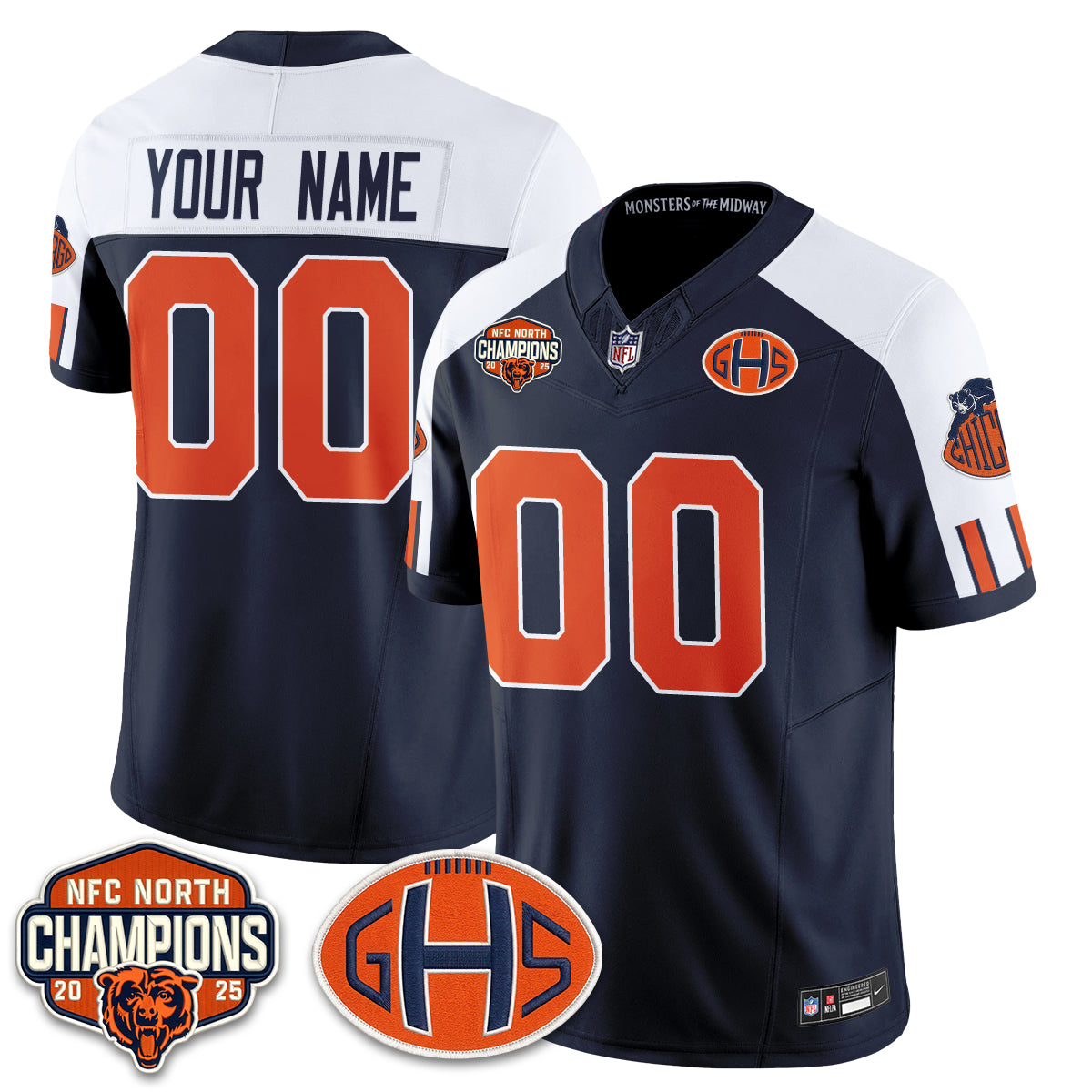 CHI 2026 Rivalries Split Edition Vapor Custom Jersey - Stitched