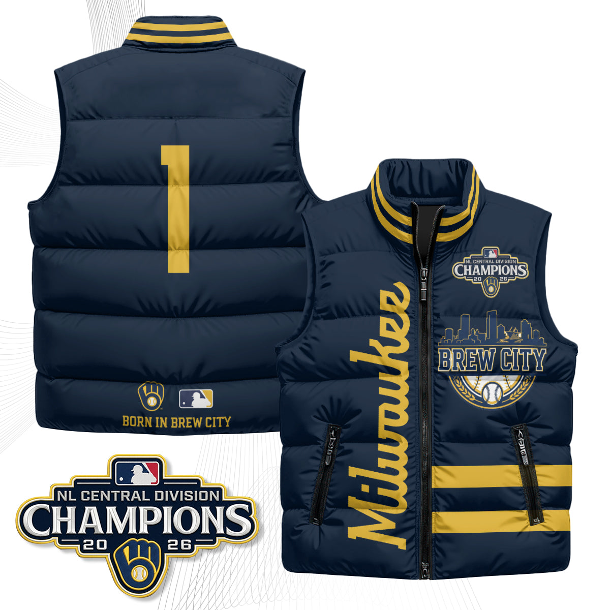 MIL "Brew City" Puffer Vest - Printed V3