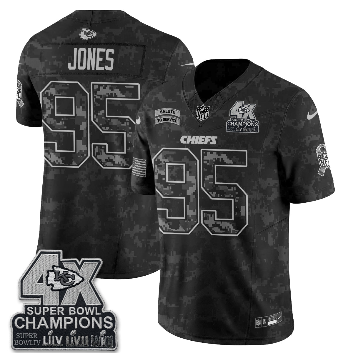 Kansas City Chiefs 2026 Salute to Service Vapor Jersey V2- Stitched