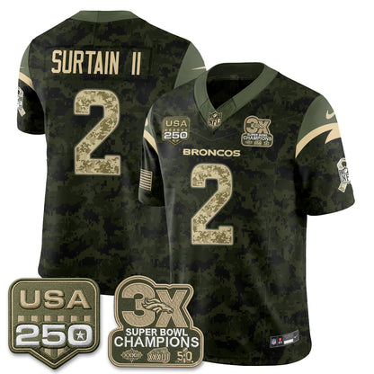 Denver Broncos 2026 Salute to Service Edition Vapor Jersey - Stitched
