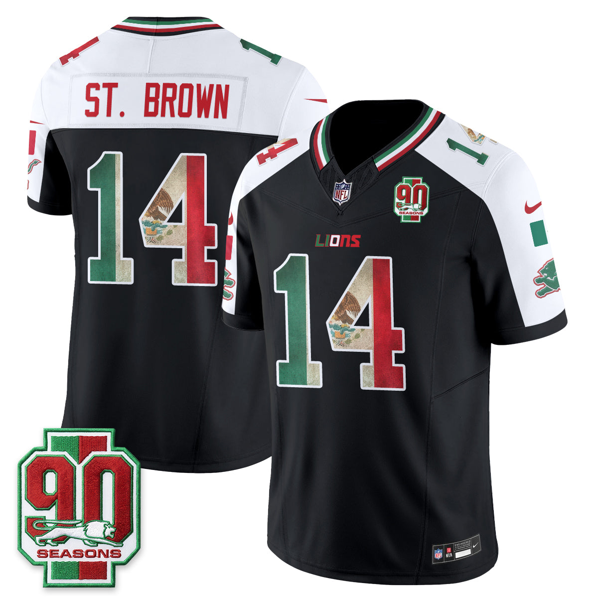 DET Mexico Edition Vapor Jersey - Stitched