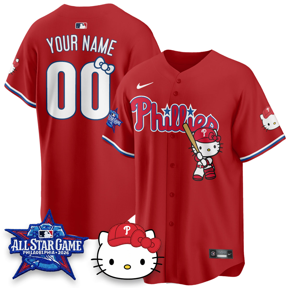 Philadelphia Phillies x Meow Kitty Vapor Limited Custom Jersey V2- Stitched