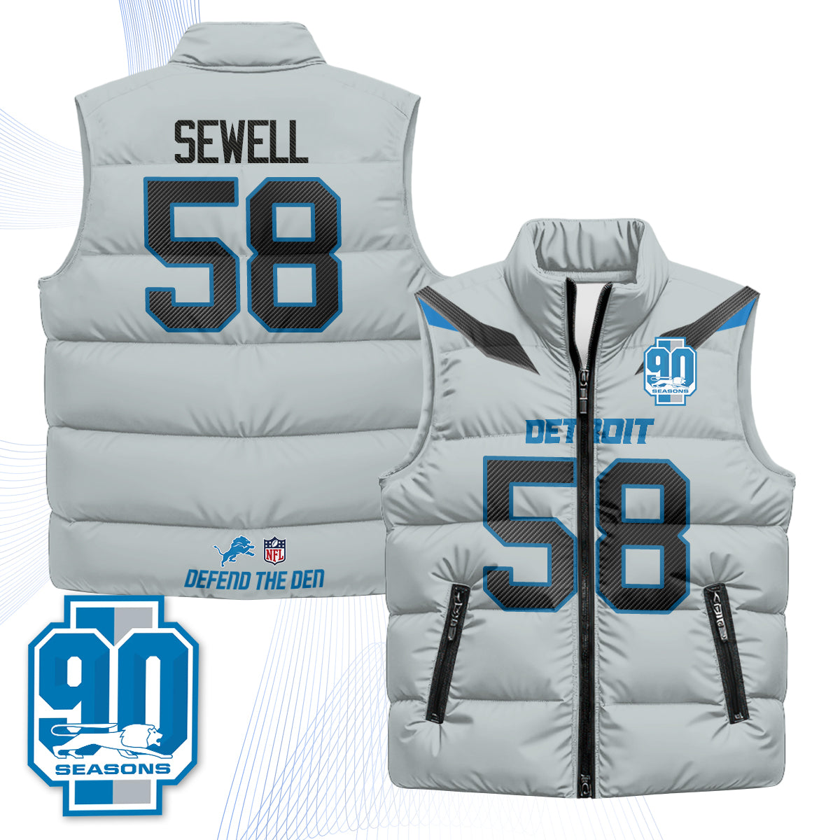 DET 2026 Rivalries Puffer Vest - Printed