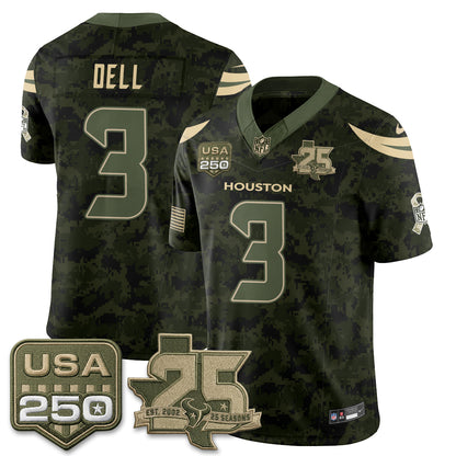 HOU 2026 Salute to Service Edition Vapor Jersey - Stitched