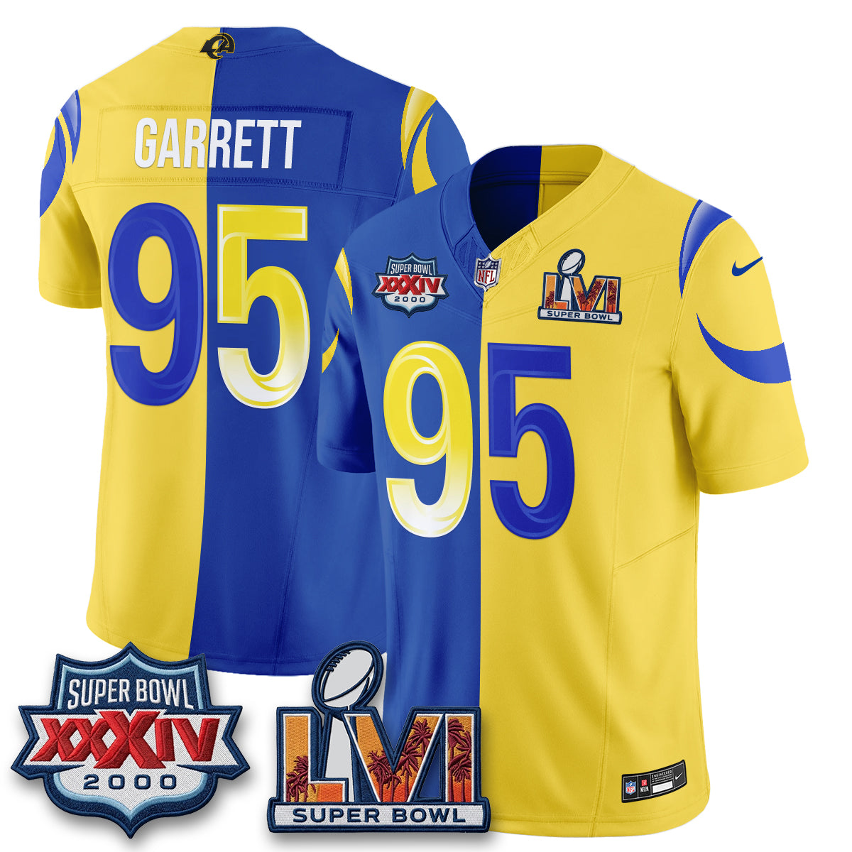 LAR Rivalries Split Vapor Jersey - Stitched