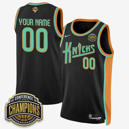 New York Knicks 2026 Eastern Conference Champions Special Edition Custom Jersey V2- Stitched