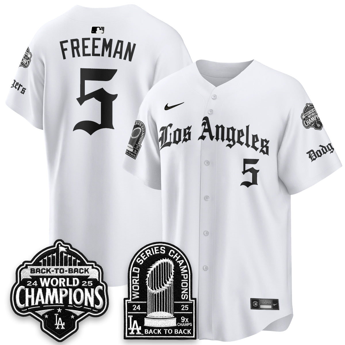 LAD WS Champions Back 2 Back Patch Vapor Premier Limited Gothic Gold Edition Jersey - All Stitched