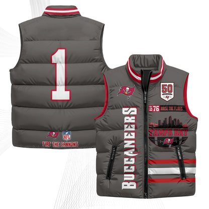 TB "Raise the Flags" Puffer Vest - Printed
