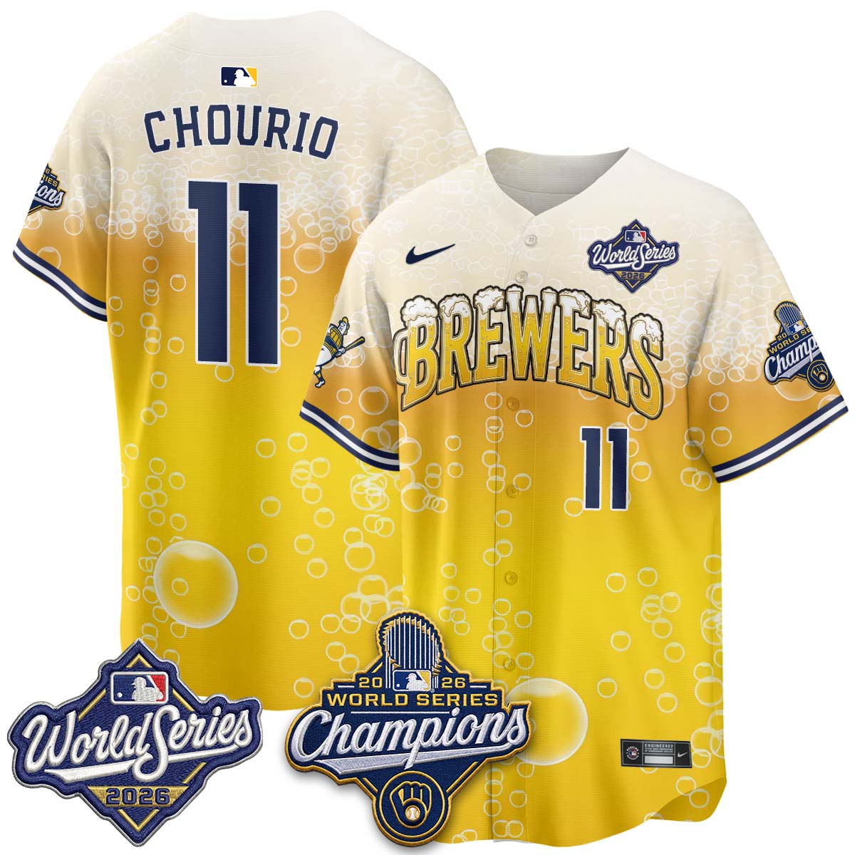 MIL "Pitcher & Pint" 2026 WS Champions Vapor Jersey - Stitched (#32 Tiktok)