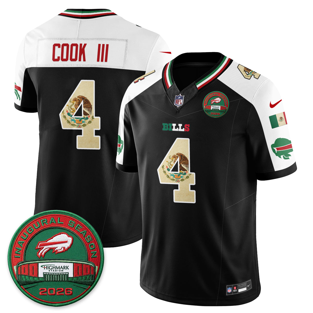 Buffalo Bills Mexico Edition Vapor Jersey - Stitched