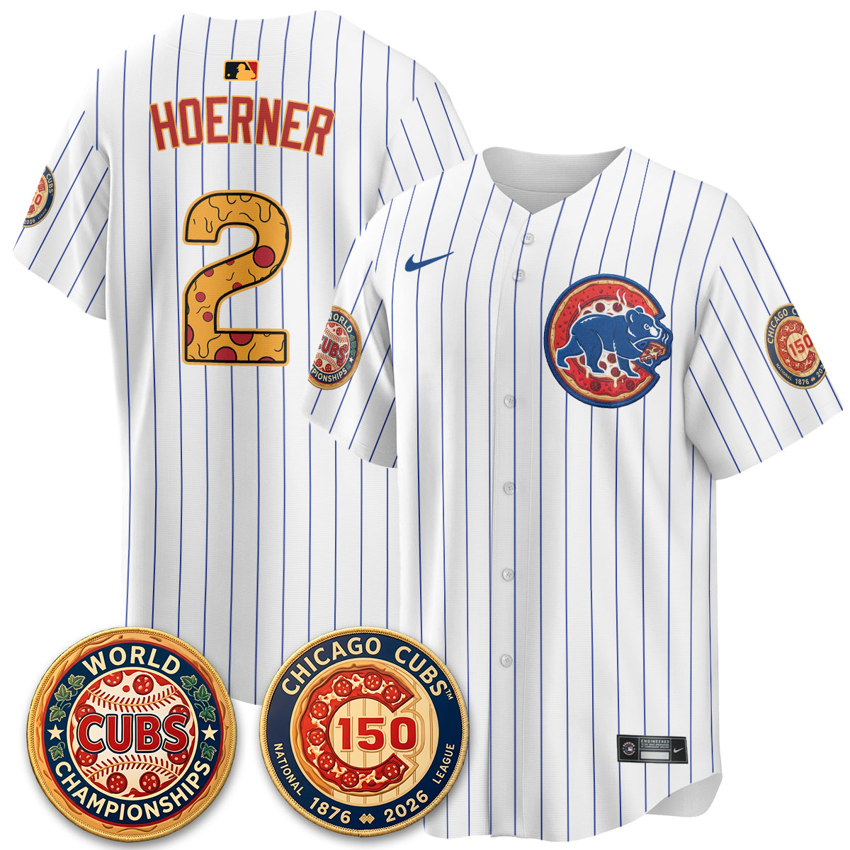 Chicago Cubs Deep Dish Pizza Vapor Limited Jersey - Stitched