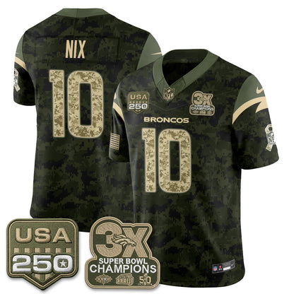 Denver Broncos 2026 Salute to Service Edition Vapor Jersey - Stitched