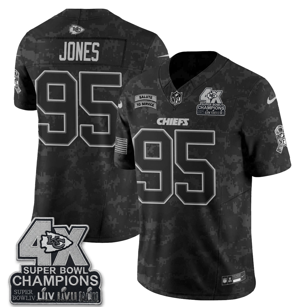 Kansas City Chiefs 2026 Salute to Service Vapor Jersey V2- Stitched