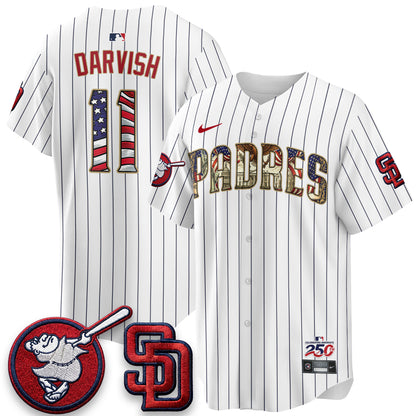 San Diego Padres 2026 Independence Day USA Vapor Limited Jersey - Stitched