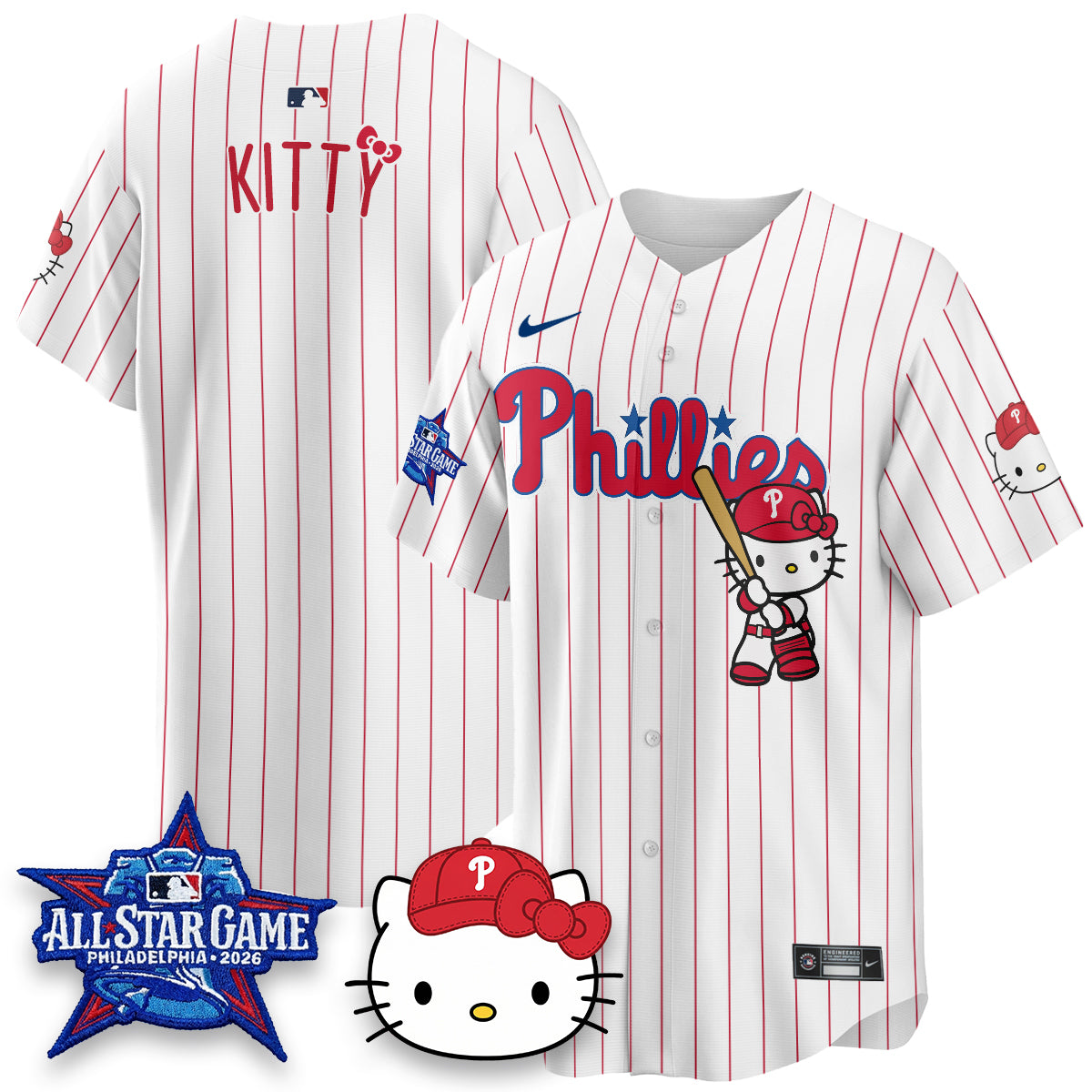 Philadelphia Phillies x Meow Kitty Vapor Limited Jersey V2- Stitched
