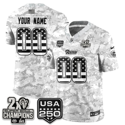 LAR 2026 Salute To Service Vapor Custom Jersey - All Stitched