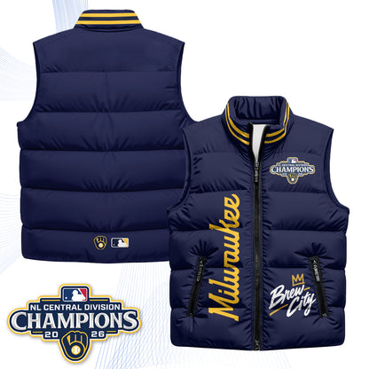 Milwaukee Brewers "Brew City" Puffer Vest V2 - Printed