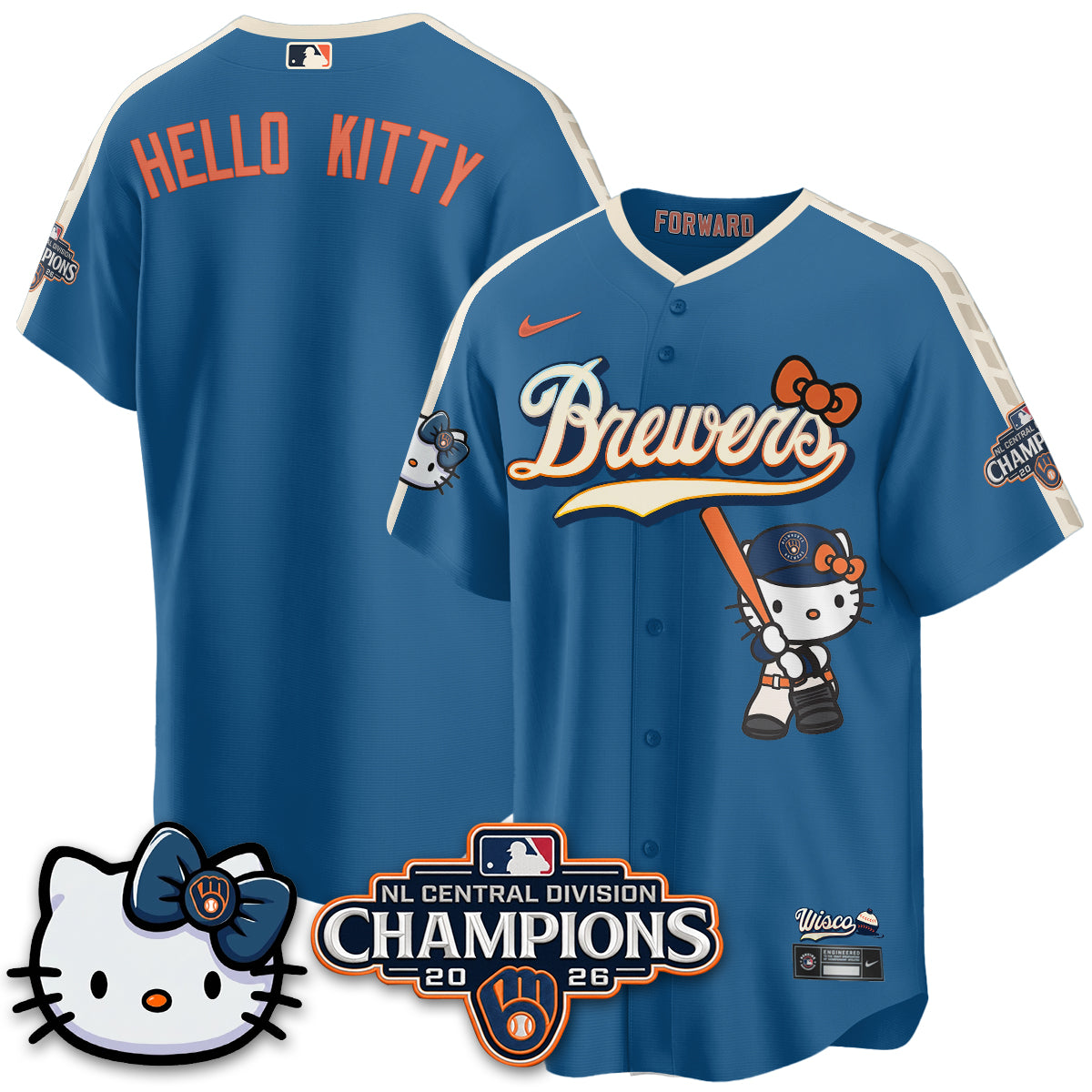 MIL NL Central Champs x Meow KT Vapor Jersey - Stitched