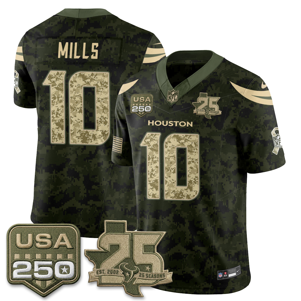 HOU 2026 Salute to Service Edition Vapor Jersey - Stitched