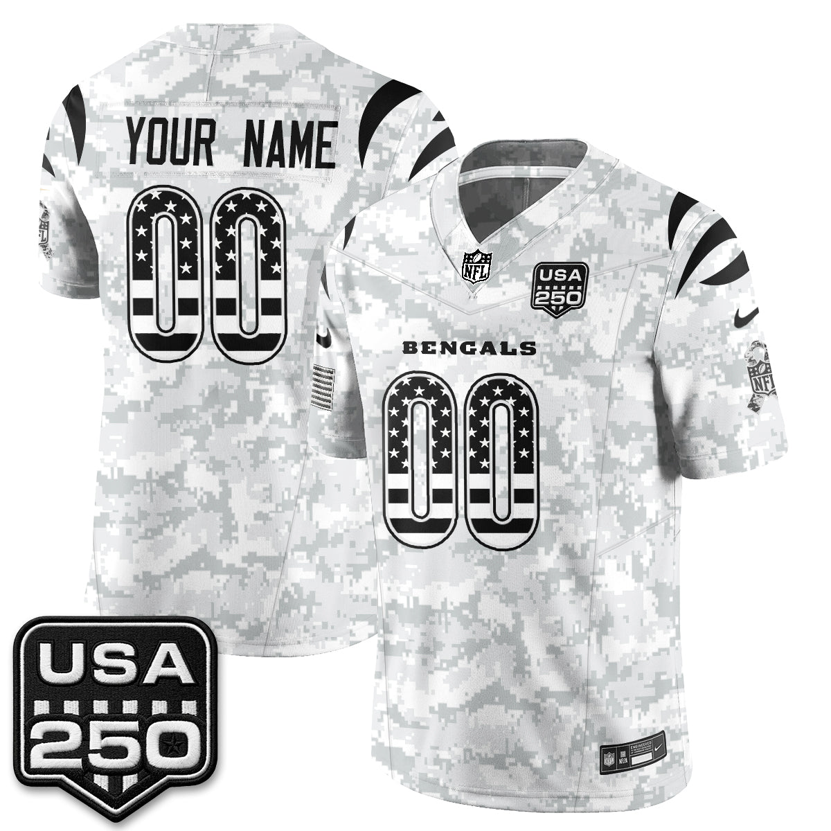 CIN 2026 Salute to Service Vapor Custom Jersey - Stitched