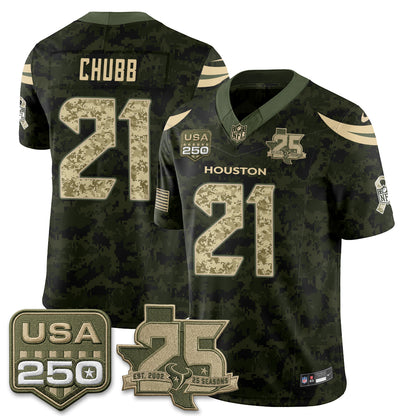 HOU 2026 Salute to Service Edition Vapor Jersey - Stitched