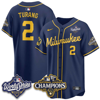 Milwaukee Brewers 2026 NL Champions Vapor Jersey - Stitched